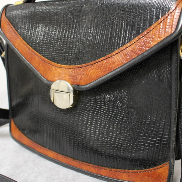 Vintage bag Alligator Genuine leather Handmade by - Picture 3 of 7